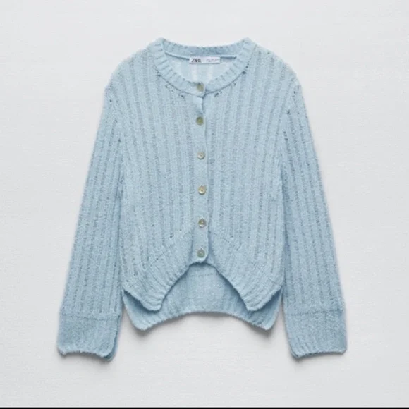 🩵OPEN KNIT CARDIGAN - Picture 8 of 13